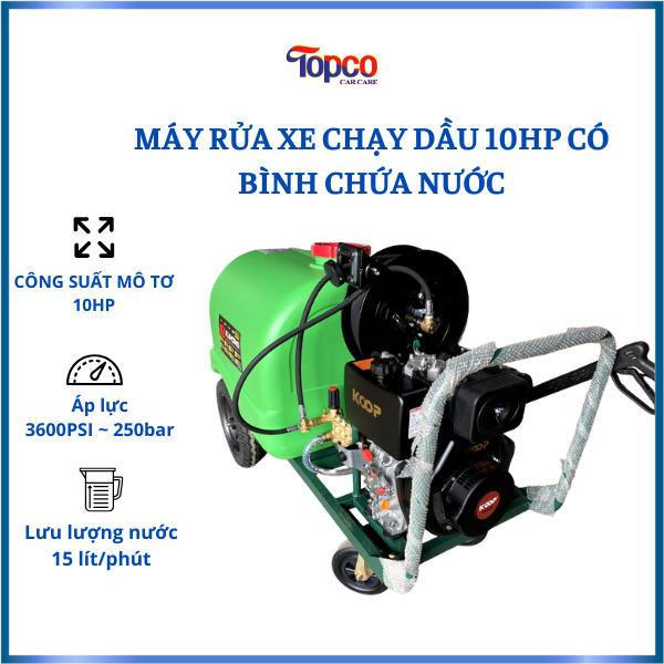 Máy rửa xe chạy dầu 10HP Máy rửa xe chạy dầu 10HP